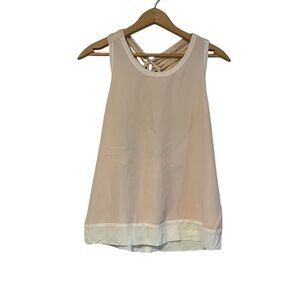 Maje Silk Blend Tank Blush Pink Blouse Design Back Sz 1 Paris